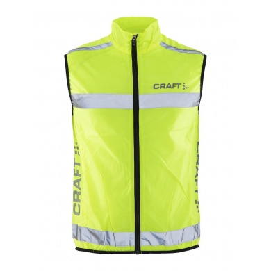 Craft Weste Visibility Vest (Kamizelka bezpieczeństwa dla rowerzystów, biegaczy, elementy designu 360°) neon żółty mężczyźni